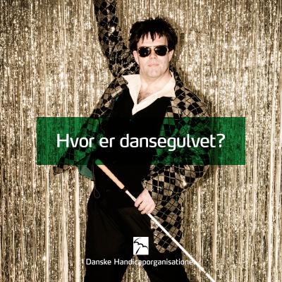 Thorkild Olesen i 70'er diskosæt og teksten "Hvor er dansegulvet?"