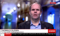 Thorkild Olesen interviewes på TV2 News